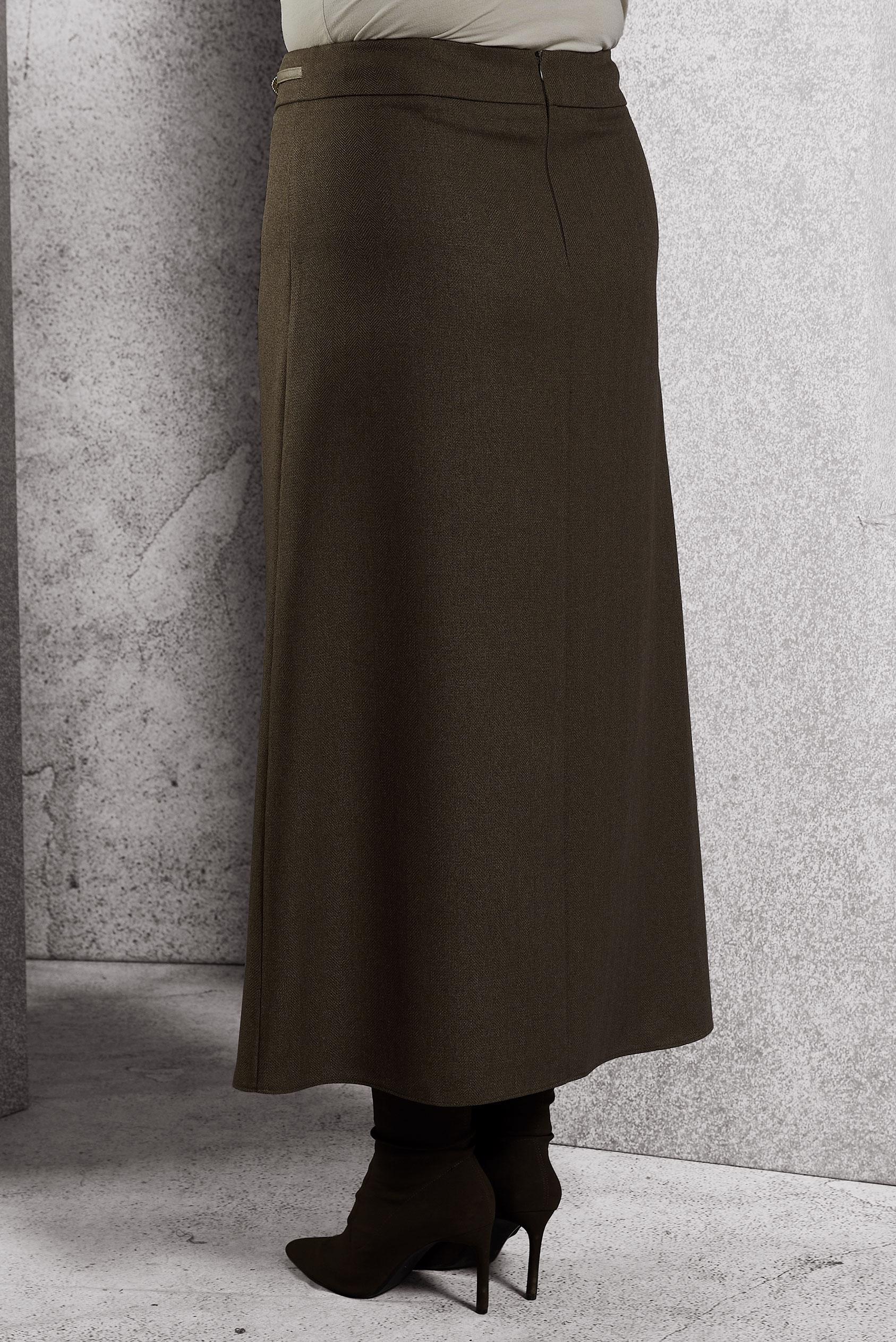 Hijab clothing BROWN STRAIGHT CUT SKIRT 60641