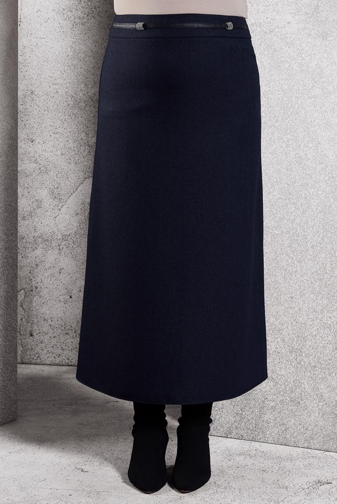 Vêtements hijab BLEU MARINE JUPE COUPE DROITE 60641 - ALVİNA