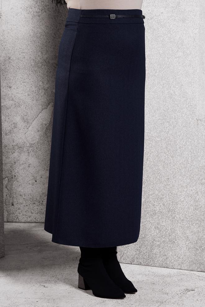 Vêtements hijab BLEU MARINE JUPE COUPE DROITE 60641 - ALVİNA