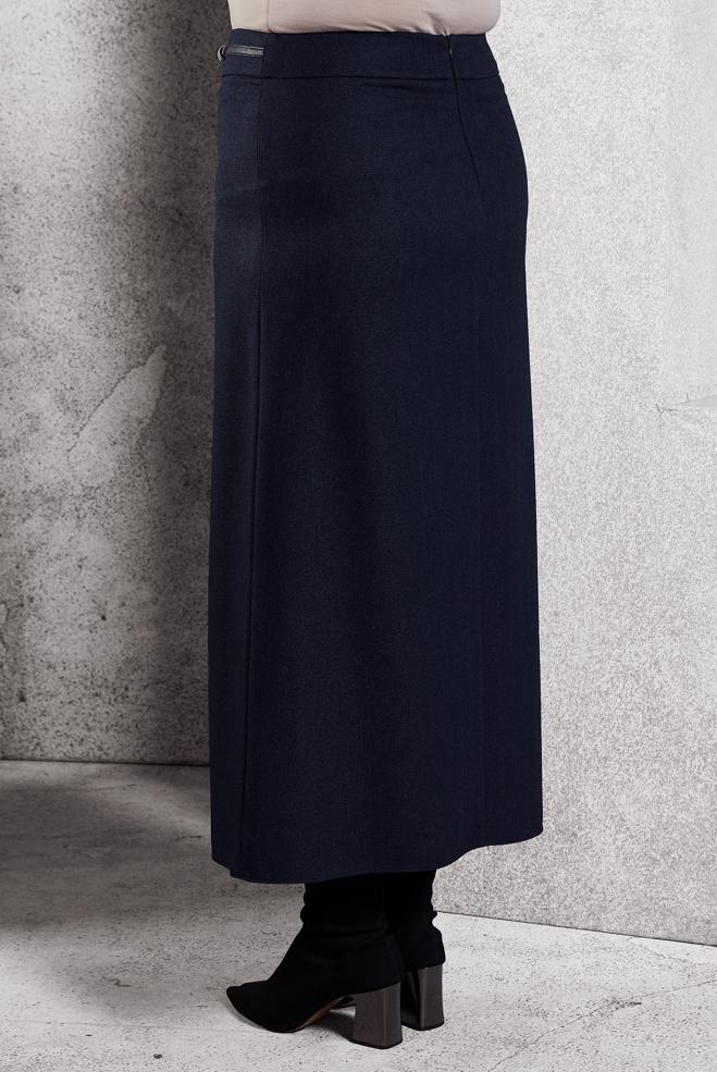 Vêtements hijab BLEU MARINE JUPE COUPE DROITE 60641 - ALVİNA