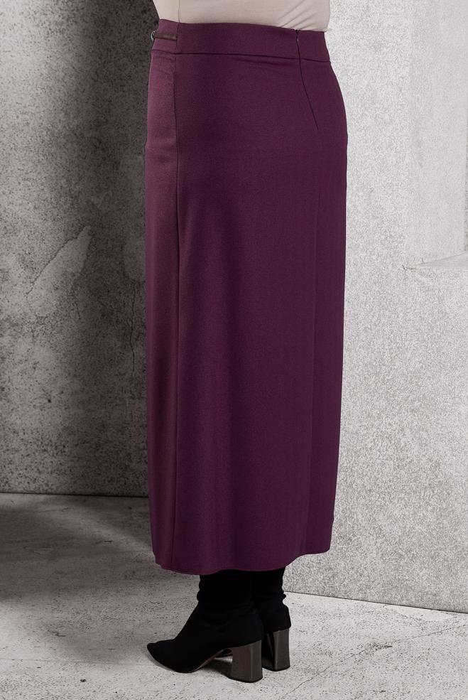Vêtements hijab PRUNE JUPE COUPE DROITE 60641 - ALVİNA