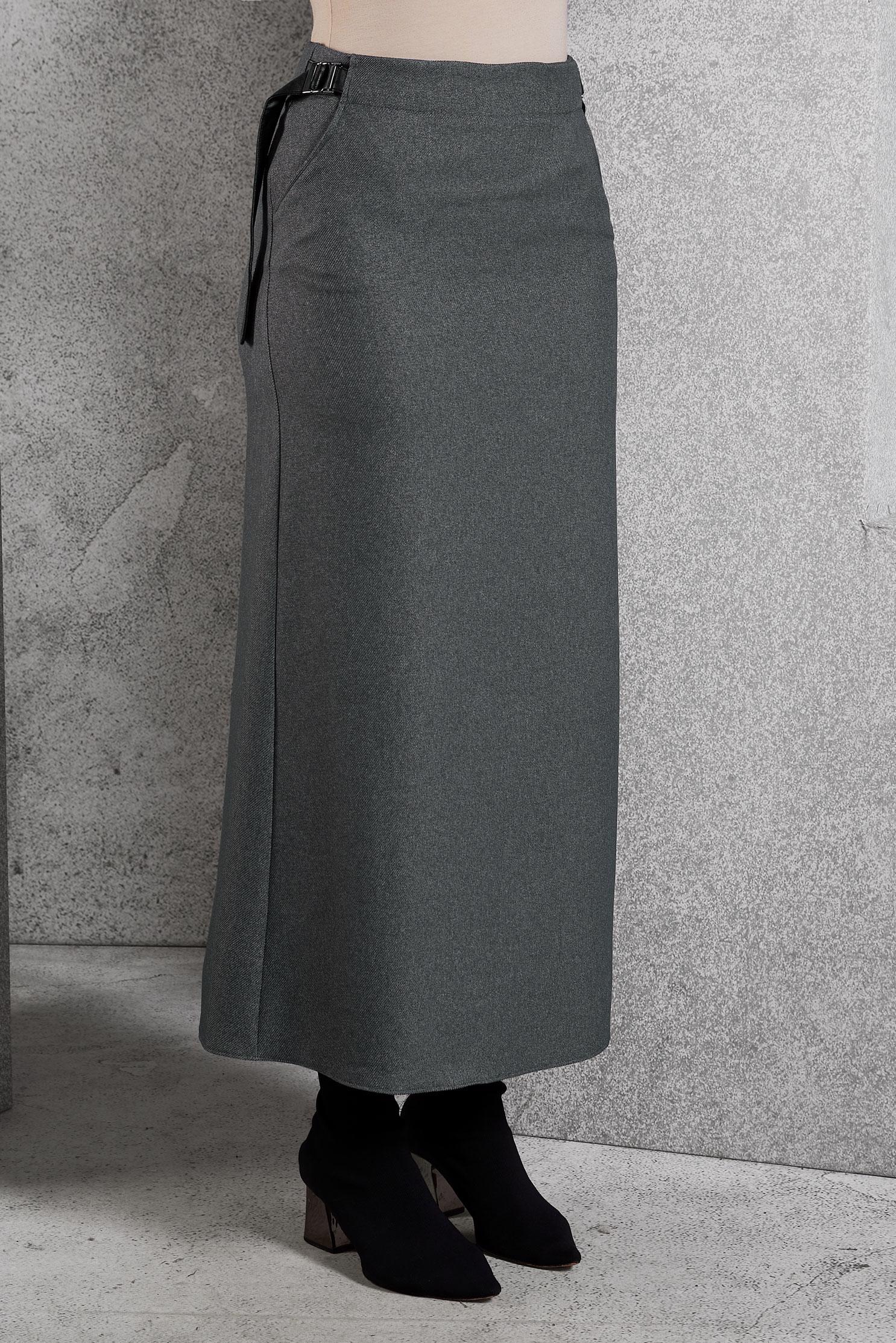 Hijab clothing GREY SKIRT WITH BELT DETAIL 60642