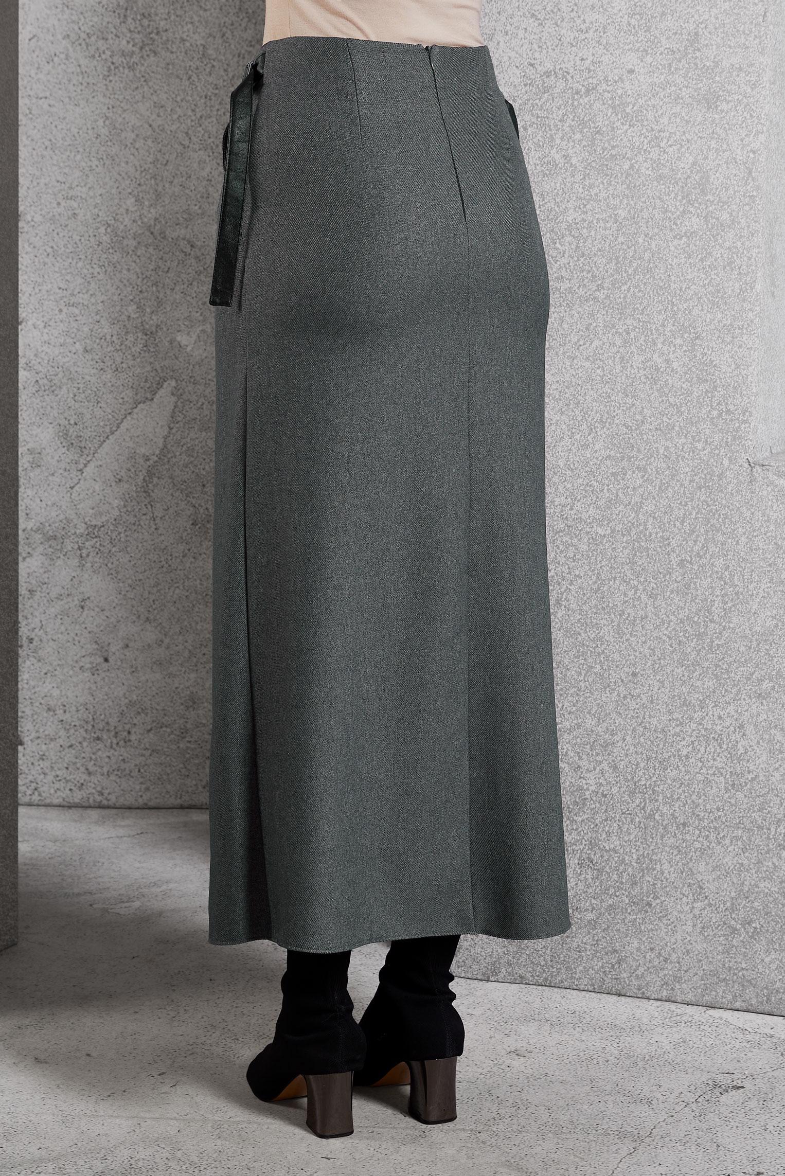 Hijab clothing GREY SKIRT WITH BELT DETAIL 60642