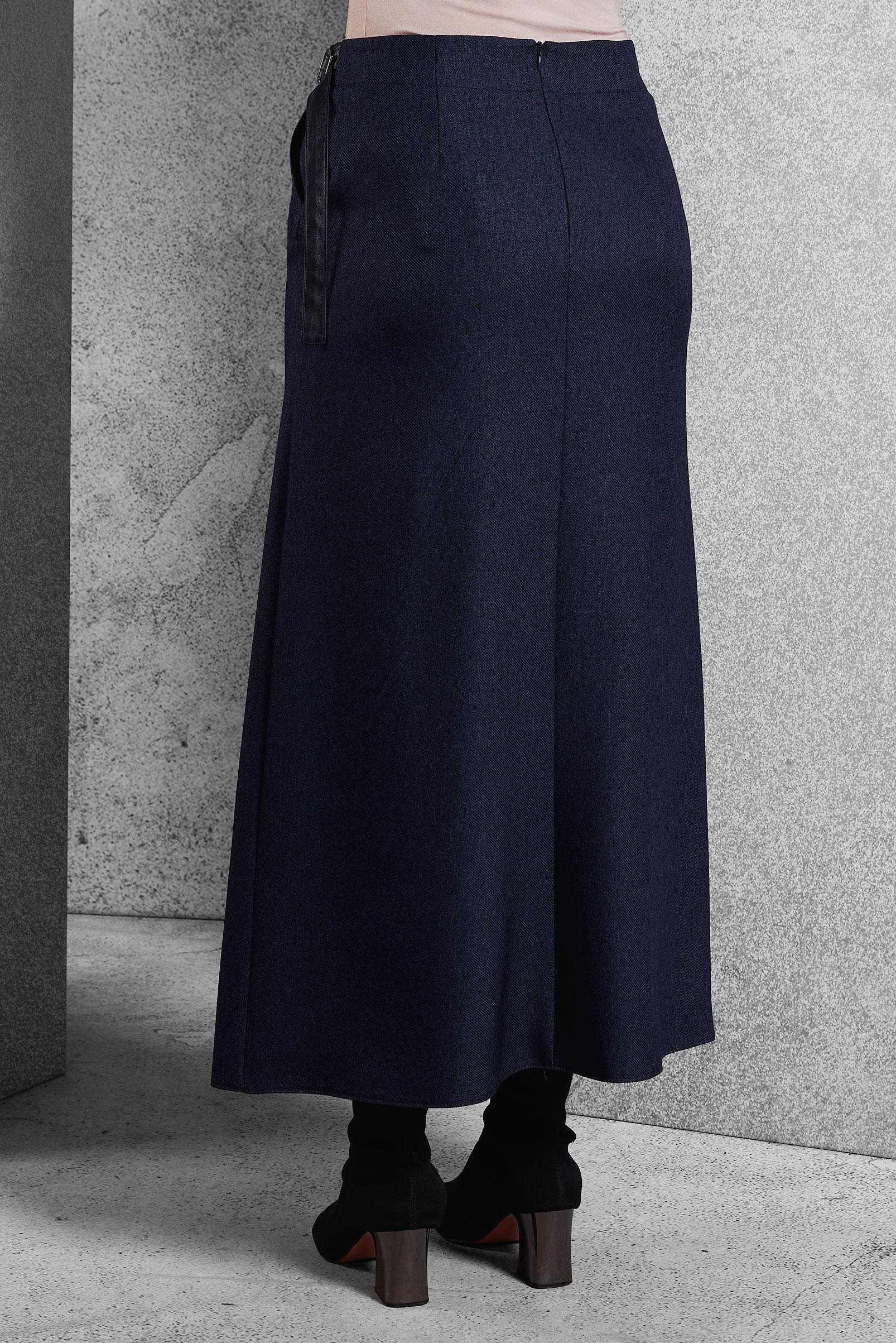 Tesettür giyim LACİVERT KUŞAK DETAYLI ETEK 60642