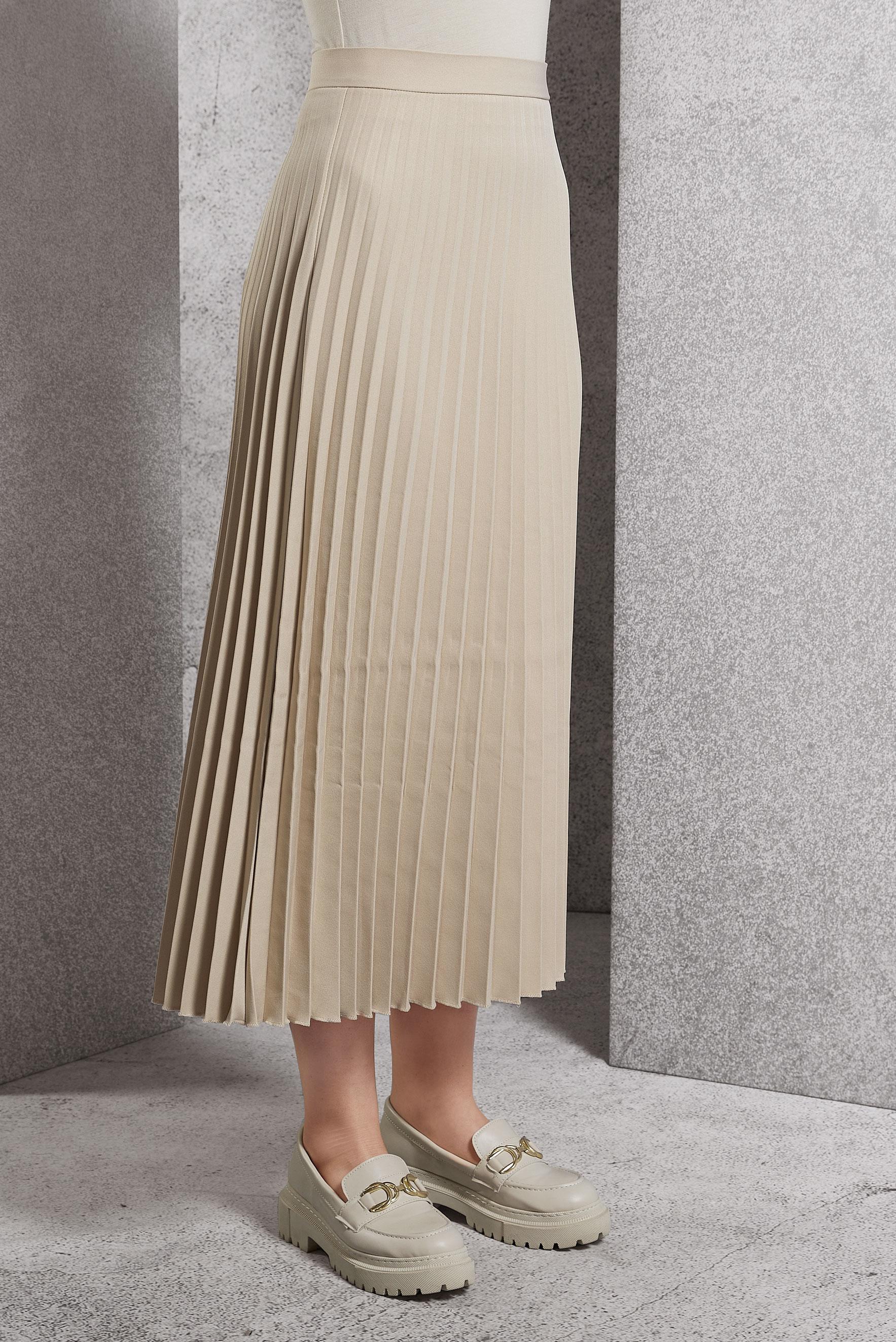 Vêtements hijab BEIGE JUPE PLISSÉE MODESTE 60623