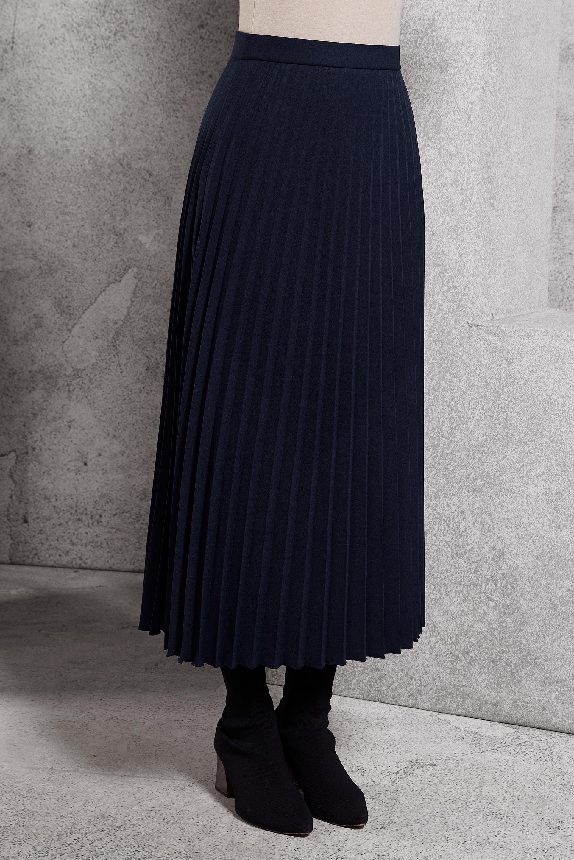 Tesettür giyim LACİVERT PİLİSELİ TESETTÜR ETEK 60623