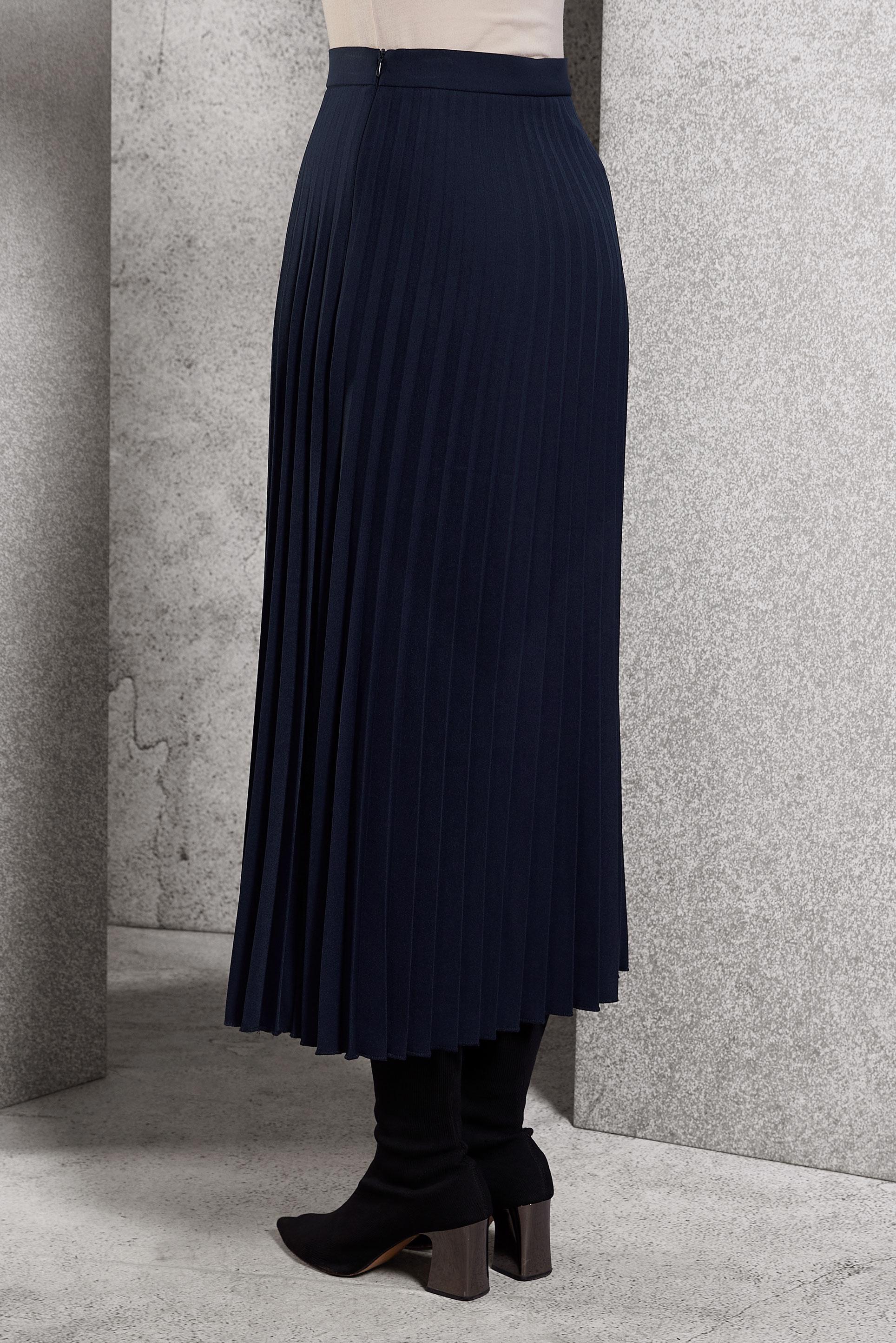 Tesettür giyim LACİVERT PİLİSELİ TESETTÜR ETEK 60623