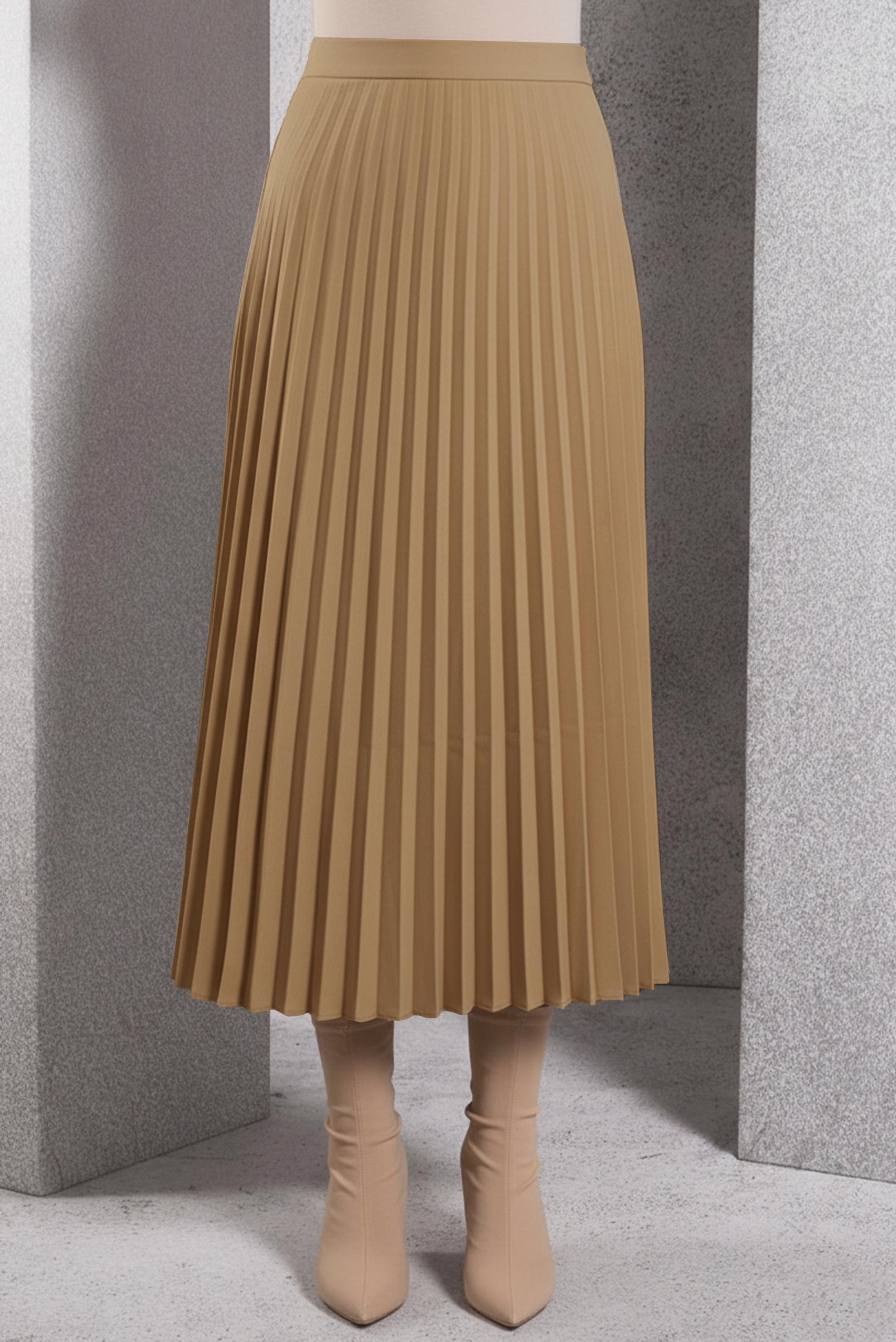 Vêtements hijab SABLE JUPE PLISSÉE MODESTE 60623