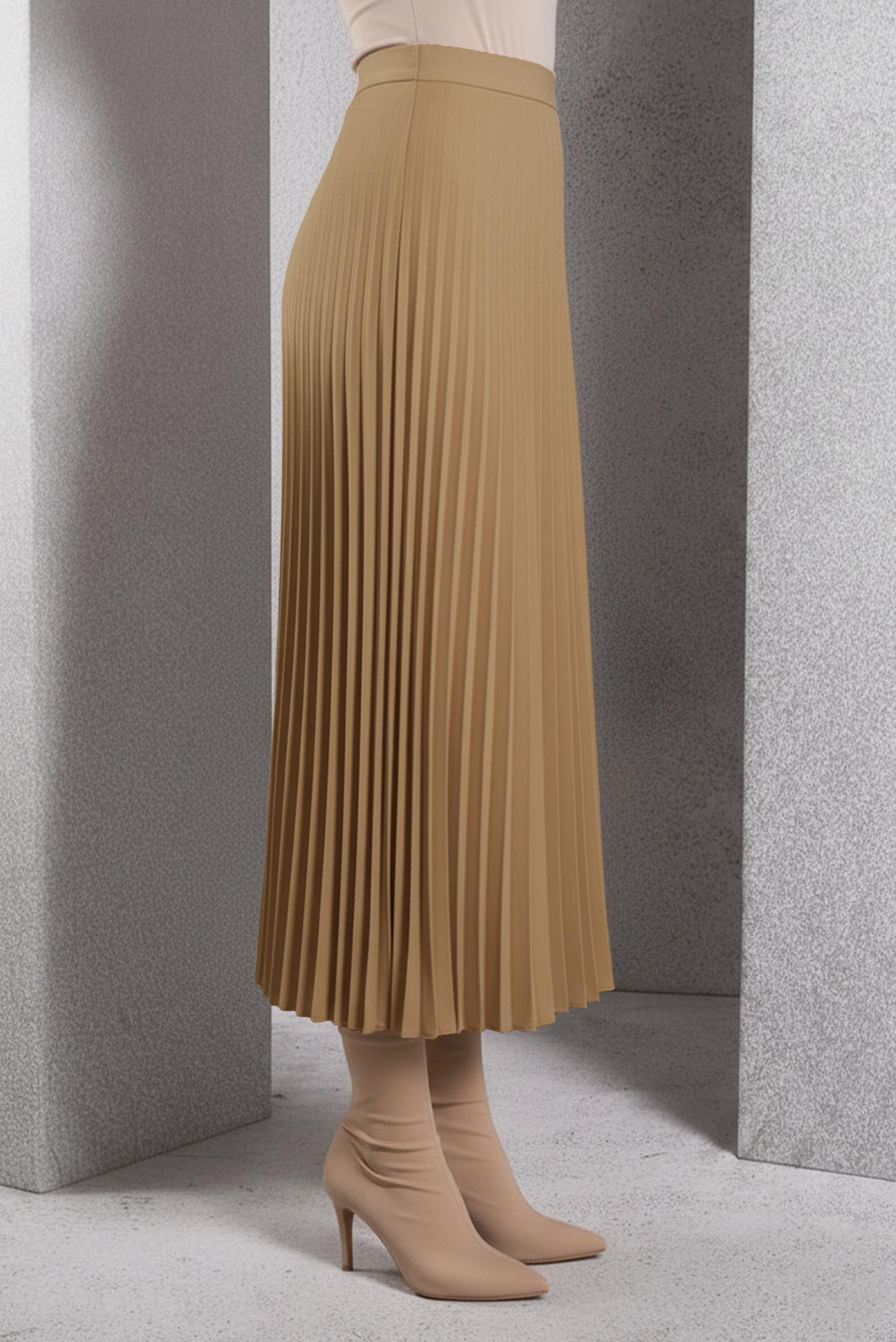 Vêtements hijab SABLE JUPE PLISSÉE MODESTE 60623