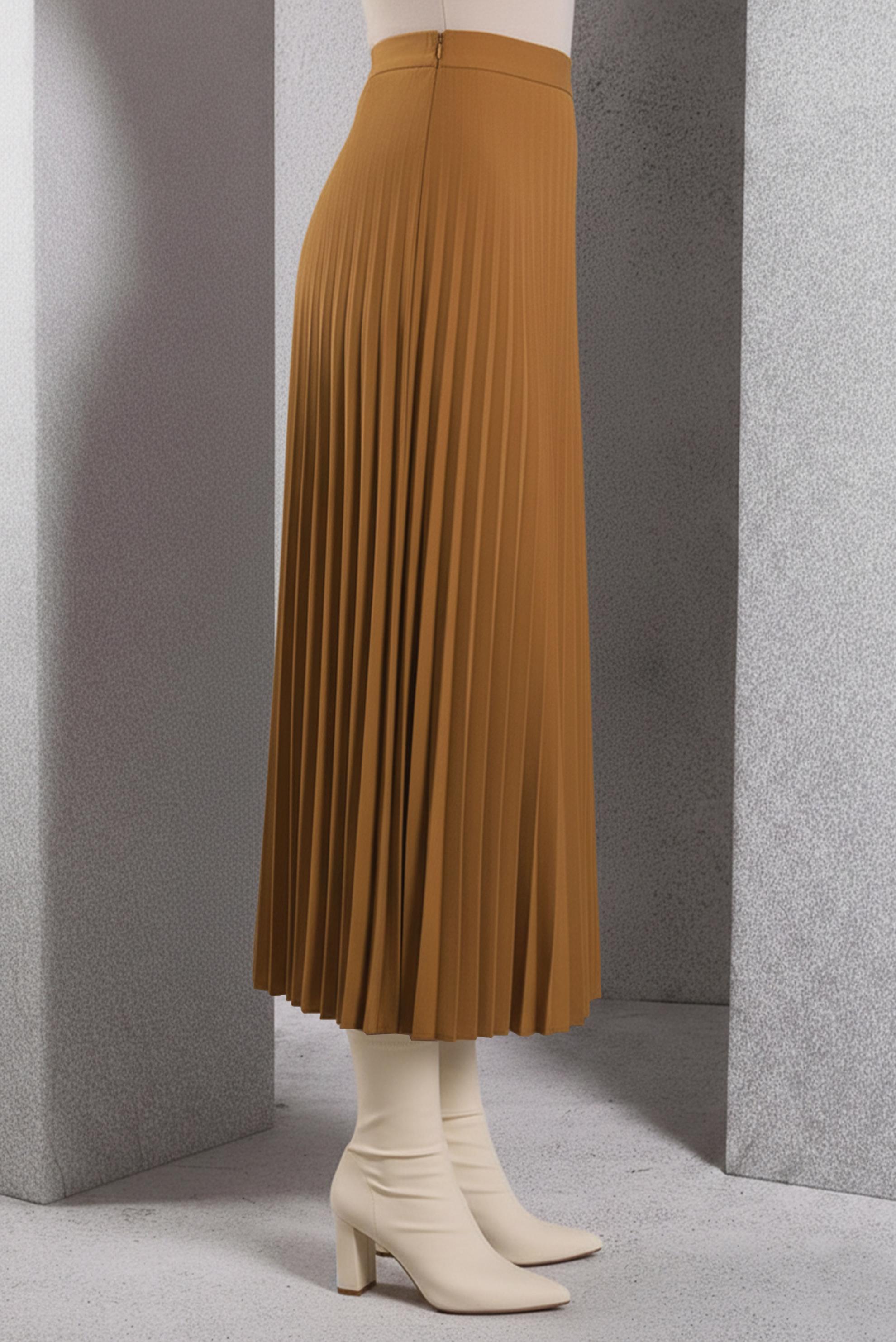 Vêtements hijab JAUNE JUPE PLISSÉE MODESTE 60623