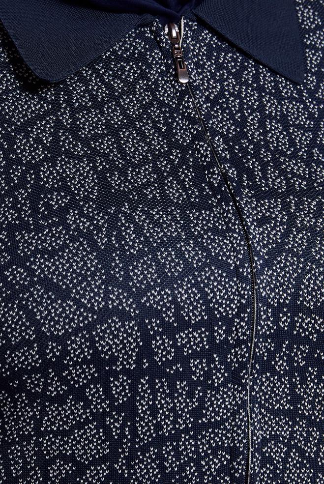 Hijab clothing NAVY BLUE PATTERNED KNITWEAR CARDIGAN 20600 - ALVİNA