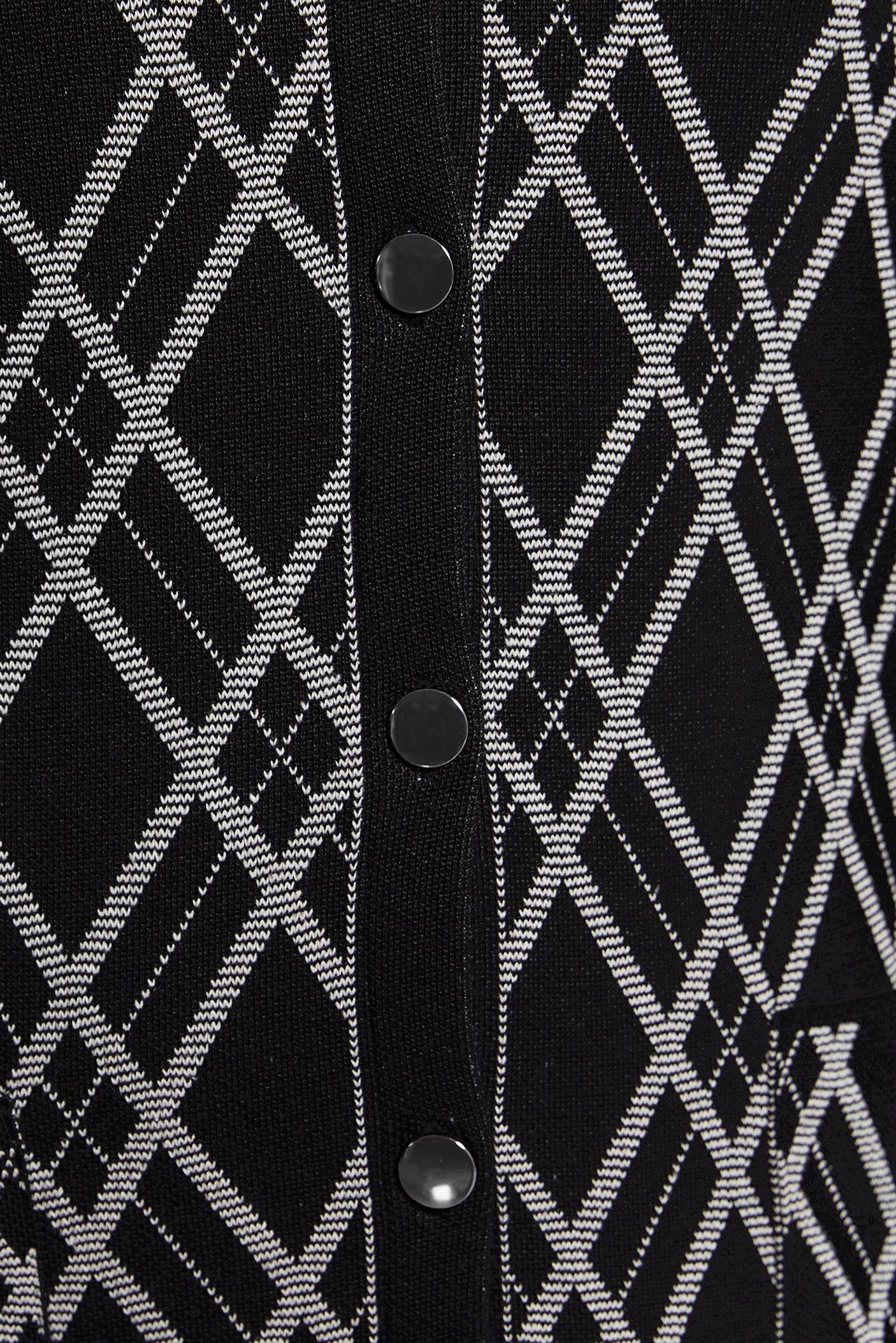 Hijab clothing BLACK PATTERNED KNITWEAR CARDIGAN 20601