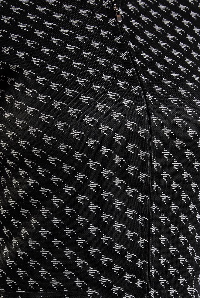 Hijab clothing BLACK PATTERNED KNITWEAR CARDIGAN 20603 - ALVİNA