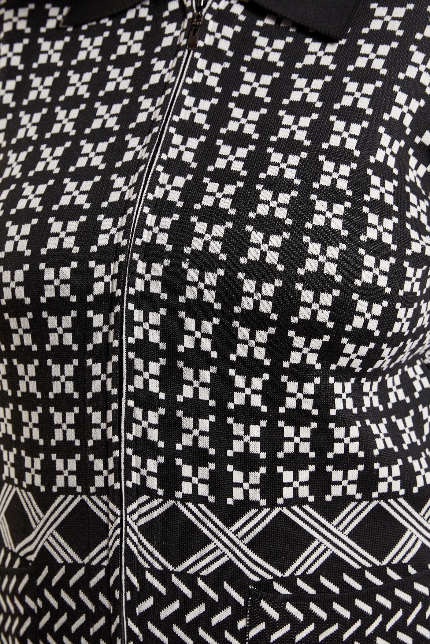 Hijab clothing BLACK PATTERNED KNITWEAR CARDIGAN 20604