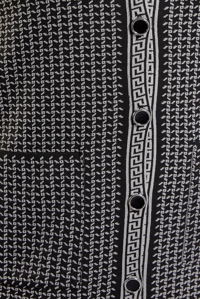 Tesettür giyim SİYAH DESENLİ TRİKO HIRKA 20605 - ALVİNA