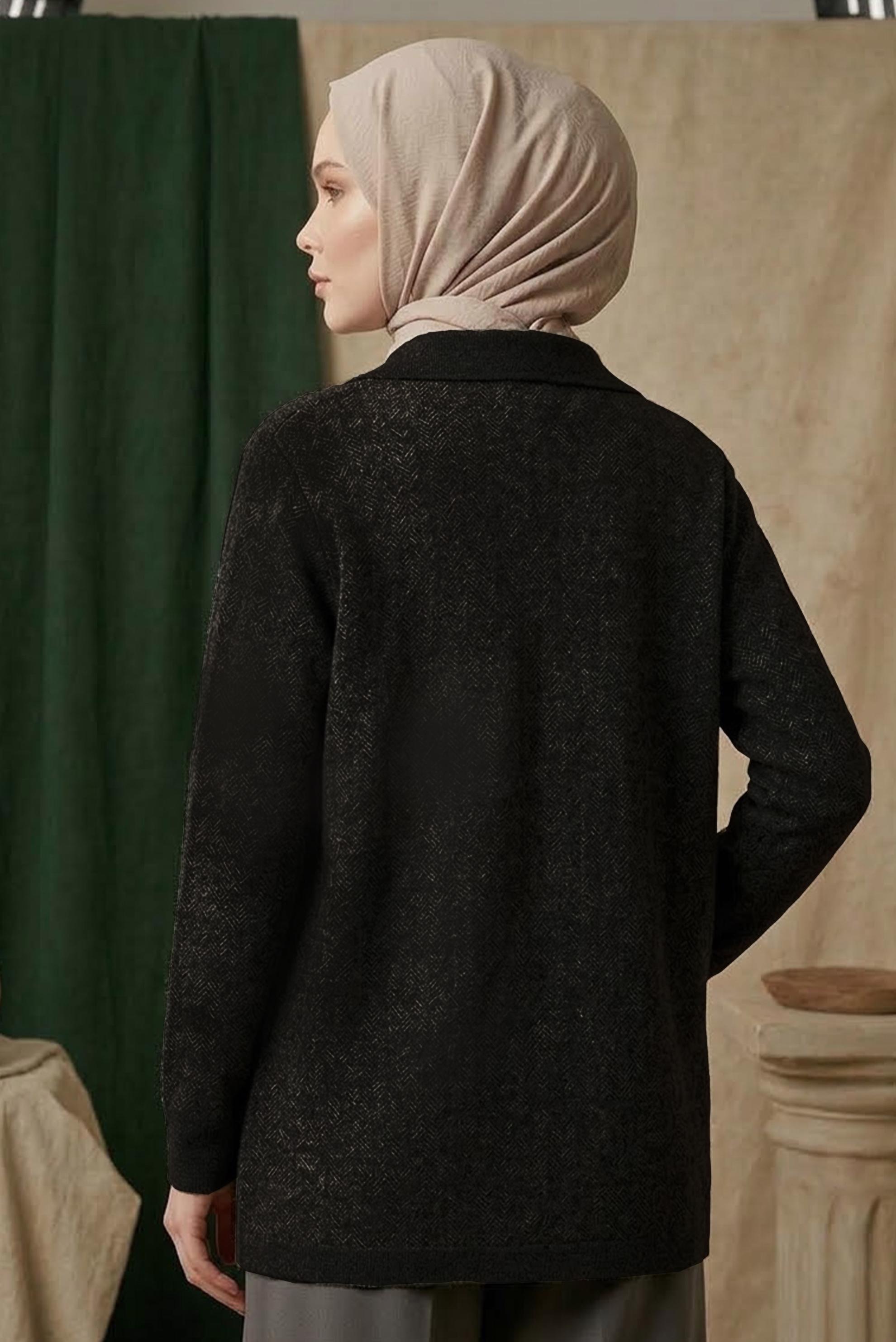 Hijab clothing BROWN 20611 TRİKO HIRKA 44-48