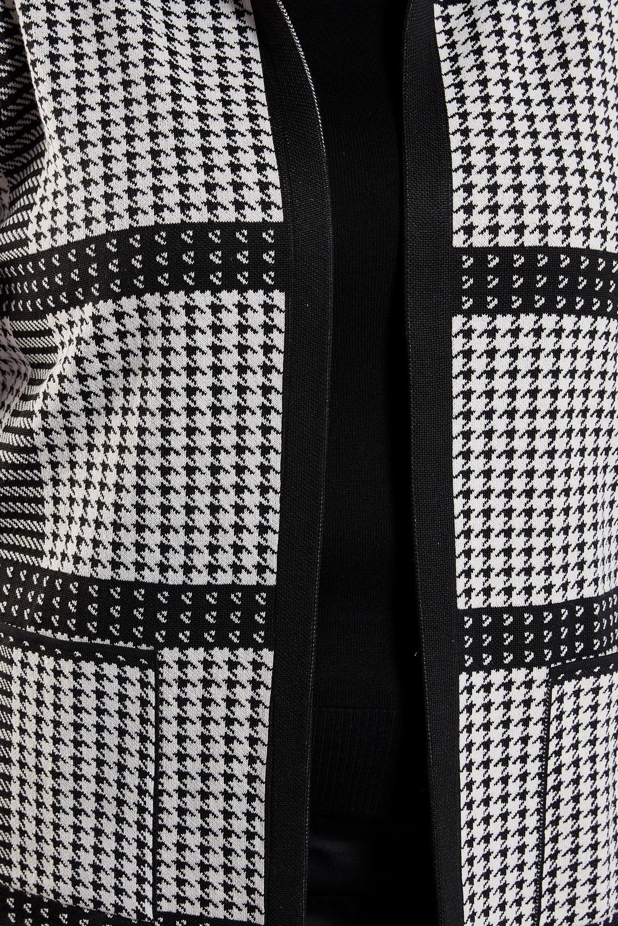 Hijab clothing BLACK PATTERNED KNITWEAR CARDIGAN 20614