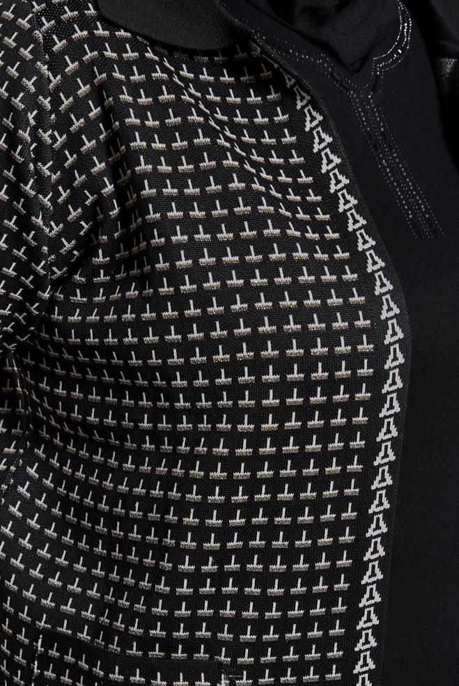 Hijab clothing BLACK PATTERNED KNITWEAR CARDIGAN 20616 - ALVİNA