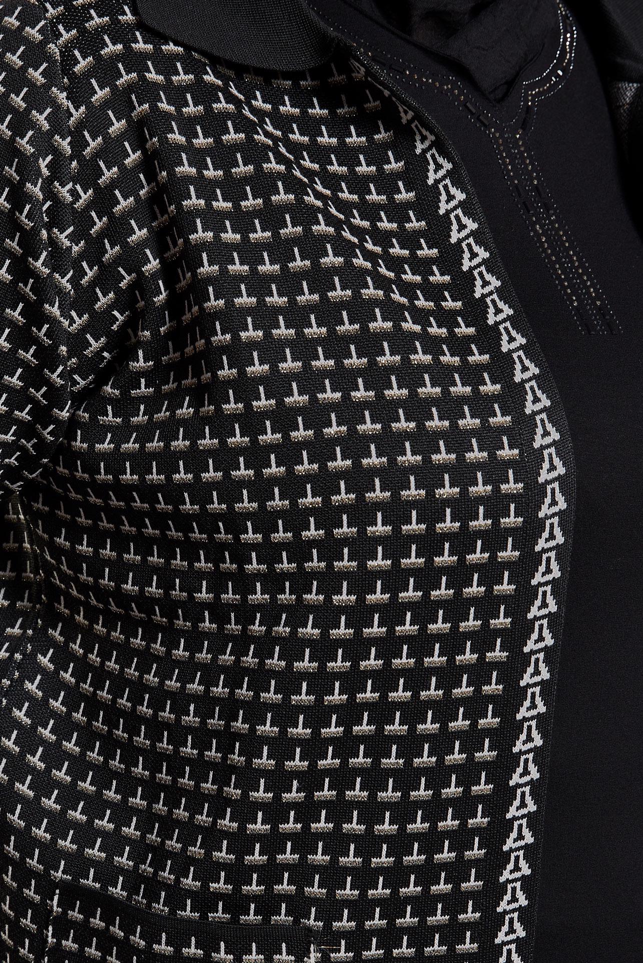 Tesettür giyim SİYAH DESENLİ TRİKO HIRKA 20616