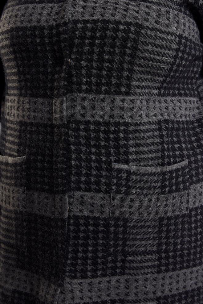 Hijab clothing GREY HOODED KNITWEAR CARDIGAN 20617 - ALVİNA