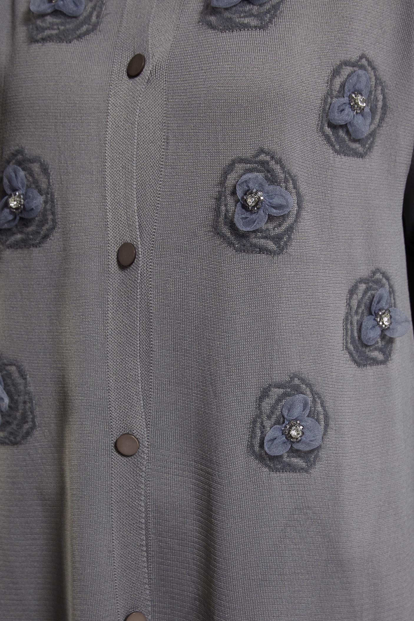 Hijab clothing GREY BELTED KNITWEAR CARDIGAN 44996