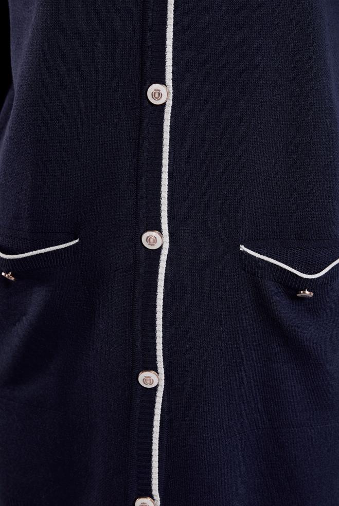 Tesettür giyim LACİVERT TRİKO HIRKA 44997 - ALVİNA