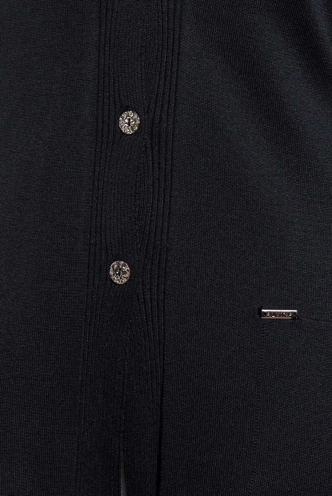 Hijab clothing BLACK BELTED KNITWEAR CARDIGAN 45001 - ALVİNA