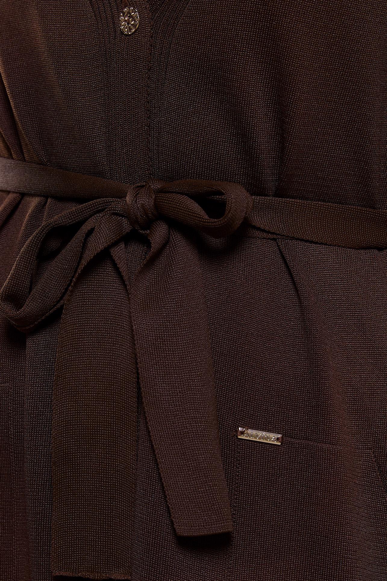 Vêtements hijab BRUN CARDIGAN EN MAILLE AVEC CEINTURE 45001