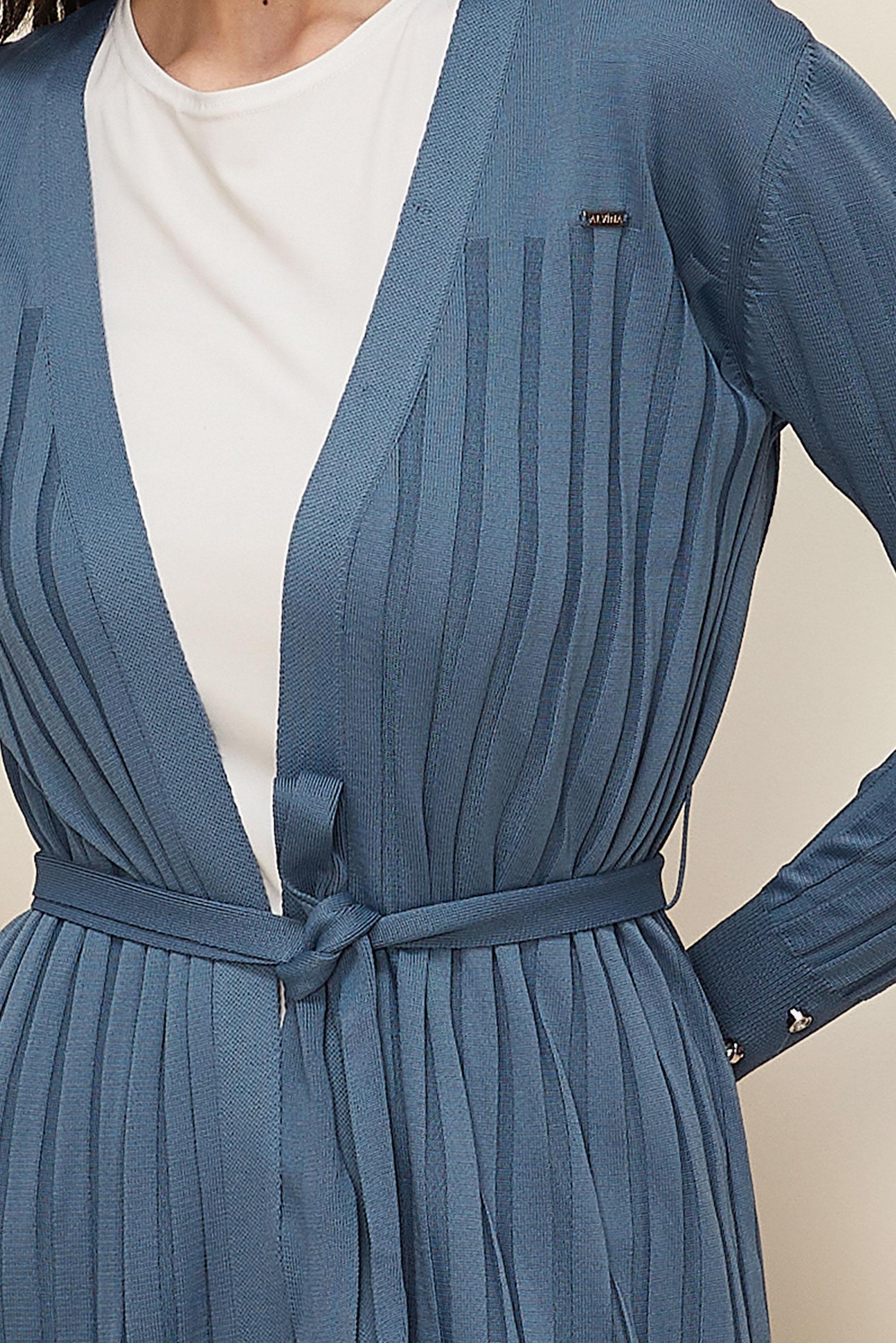 Hijab clothing NAVY BLUE BELTED KNITWEAR CARDIGAN 45002