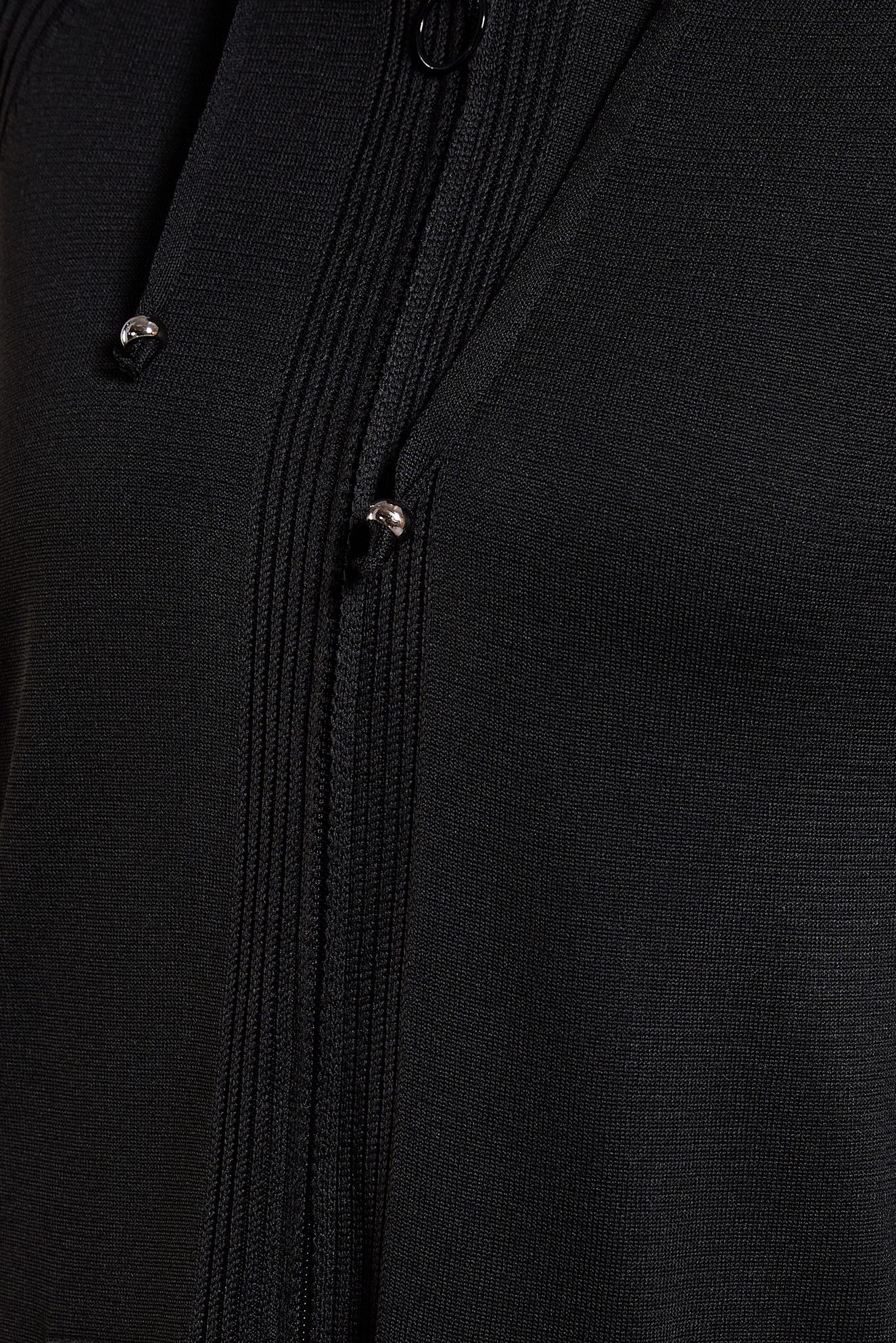 Tesettür giyim SİYAH KAPÜŞONLU TRİKO HIRKA 45012