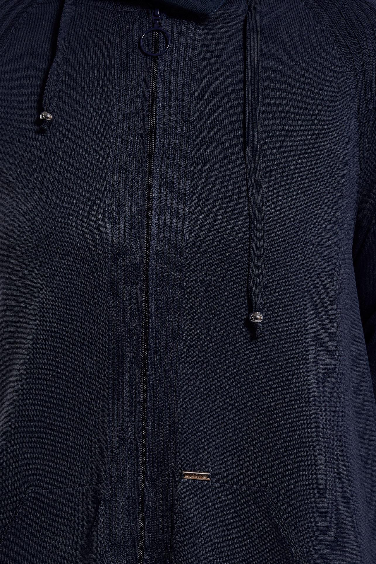 Tesettür giyim LACİVERT KAPÜŞONLU TRİKO HIRKA 45012