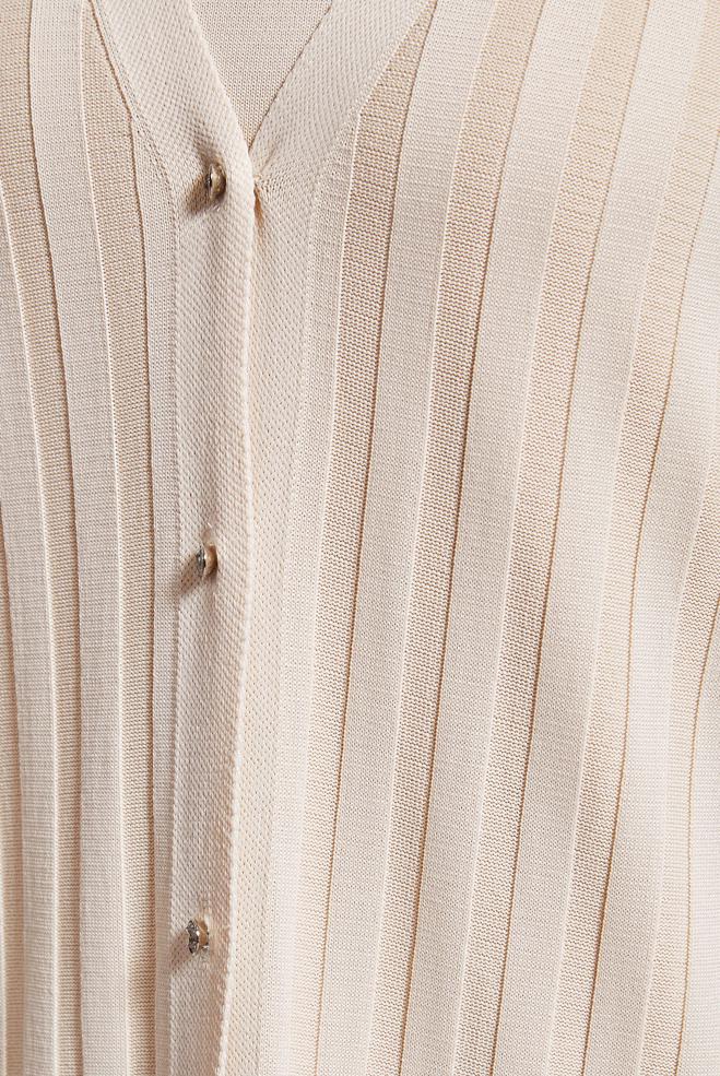 Hijab clothing BEIGE LONG KNITWEAR CARDIGAN 45017 - ALVİNA