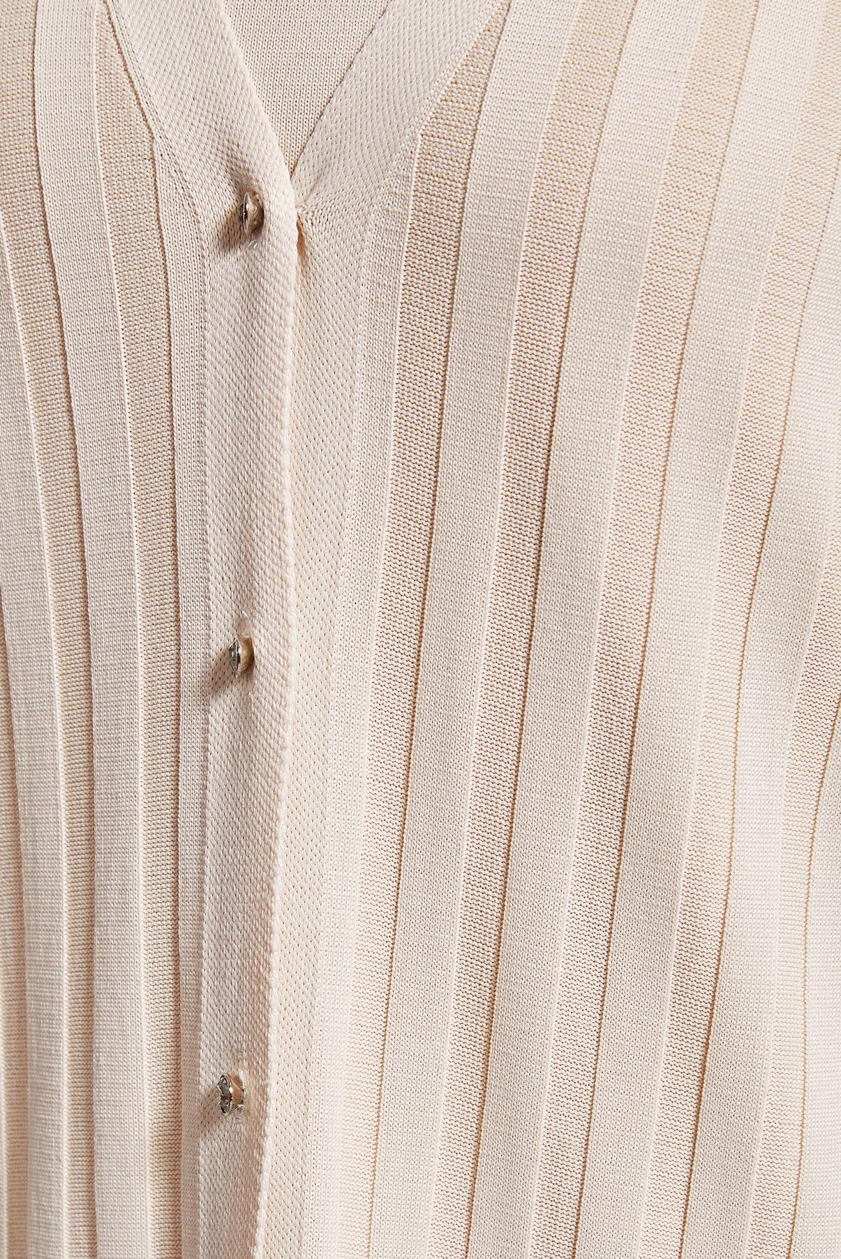 Hijab clothing BEIGE LONG KNITWEAR CARDIGAN 45017