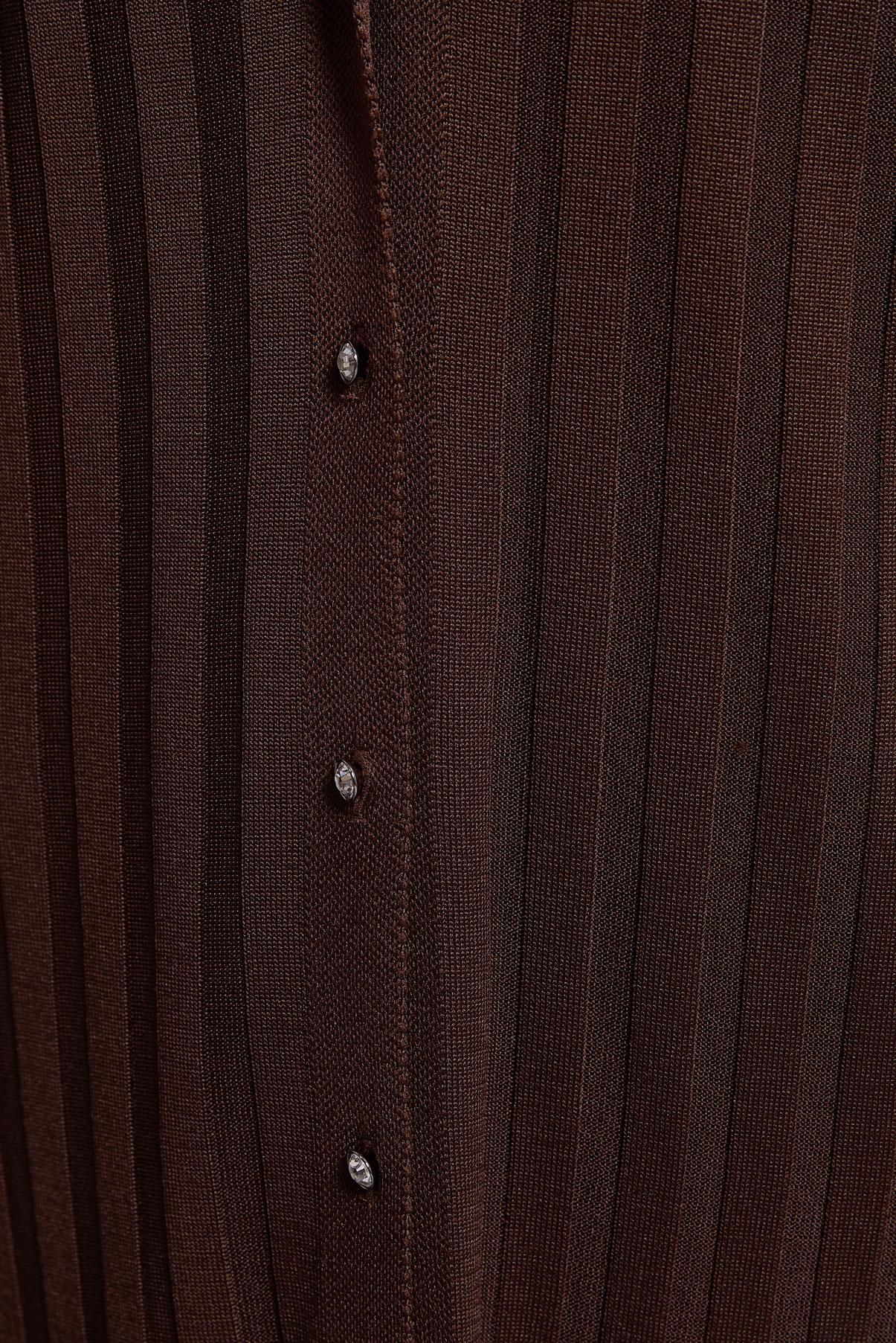 Vêtements hijab BRUN CARDIGAN LONG EN MAILLE 45017