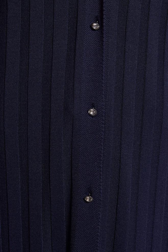 Hijab clothing NAVY BLUE LONG KNITWEAR CARDIGAN 45017 - ALVİNA