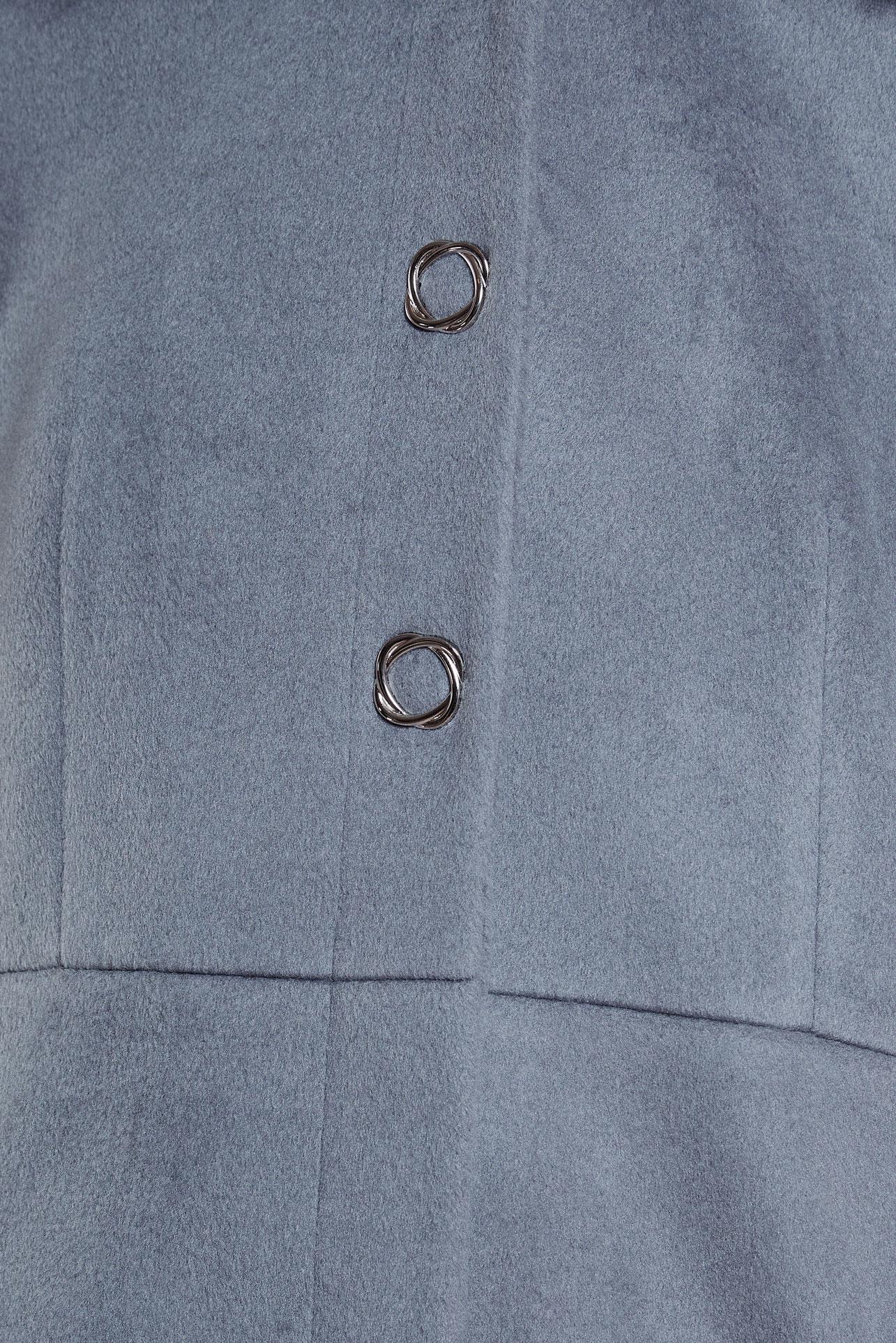 Hijab clothing GREY FUR COLLAR COAT 90503