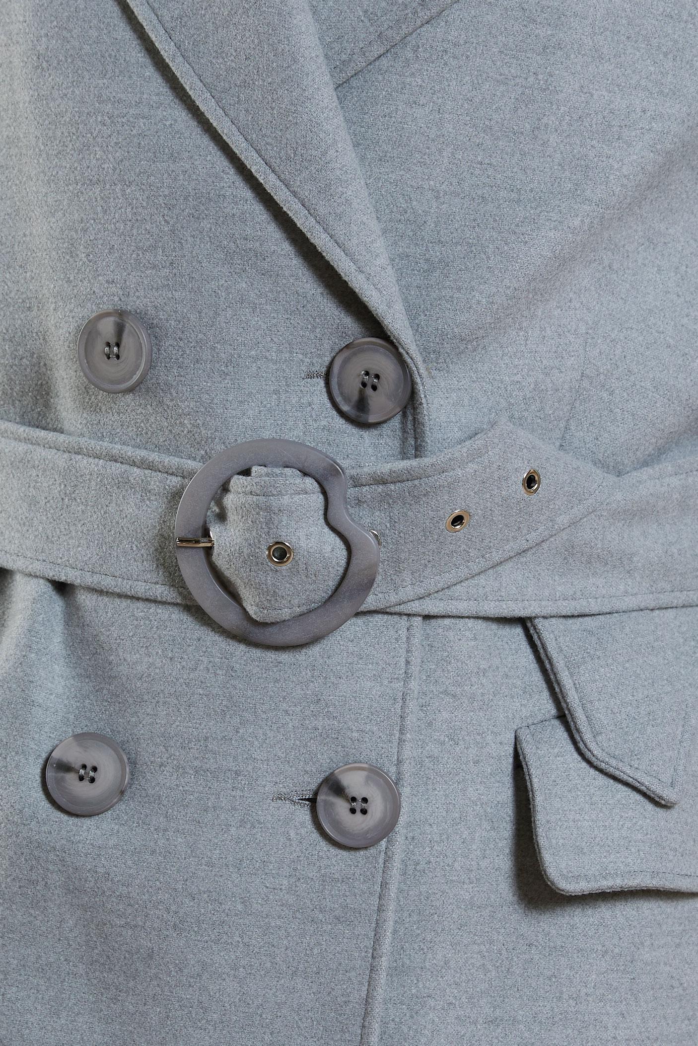 Vêtements hijab GRIS MANTEAU CEINTURÉ 90504