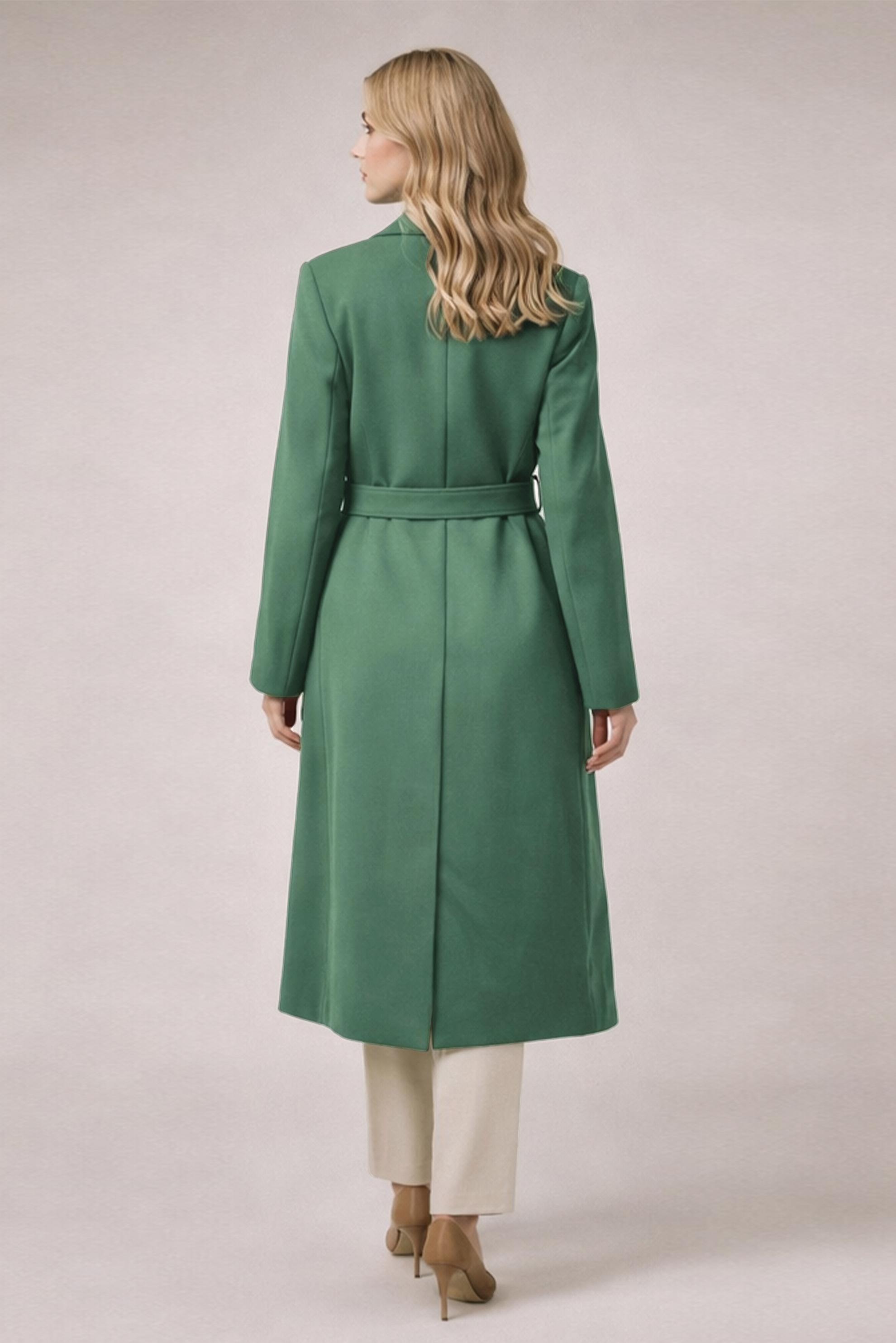 Hijab clothing GREEN 90504 WİNTER ALMEDA KABAN 38-46 TEK 40