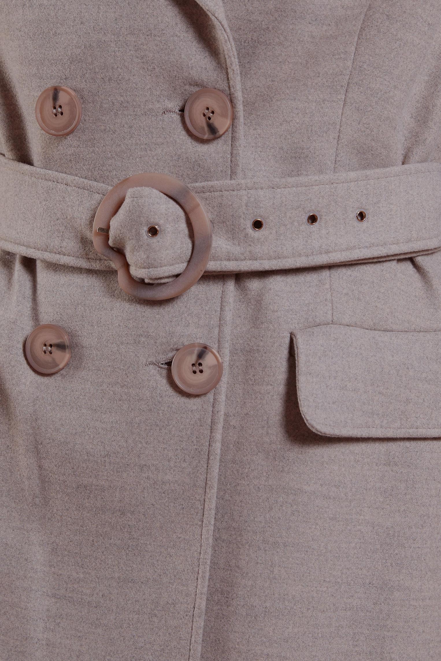 Tesettür giyim KAHVE KEMERLİ KABAN 90504