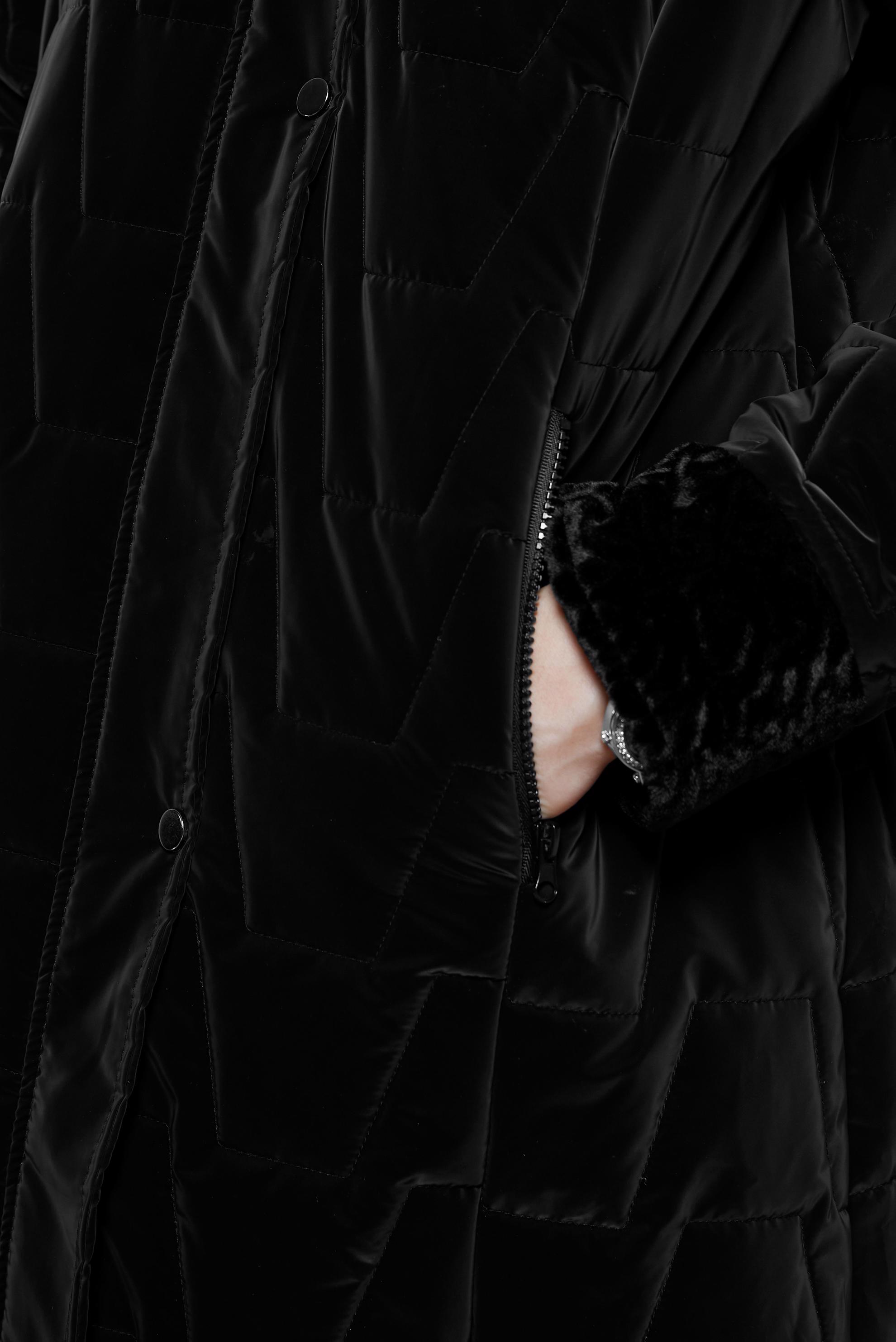 Tesettür giyim SİYAH KAPÜŞONLU KABAN 90512