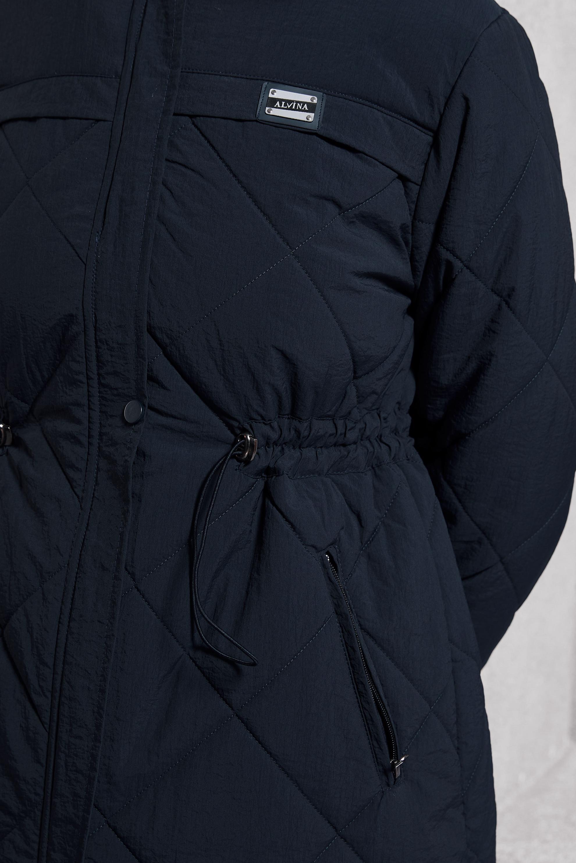 Hijab clothing NAVY BLUE DETACHABLE HOODED COAT 90514