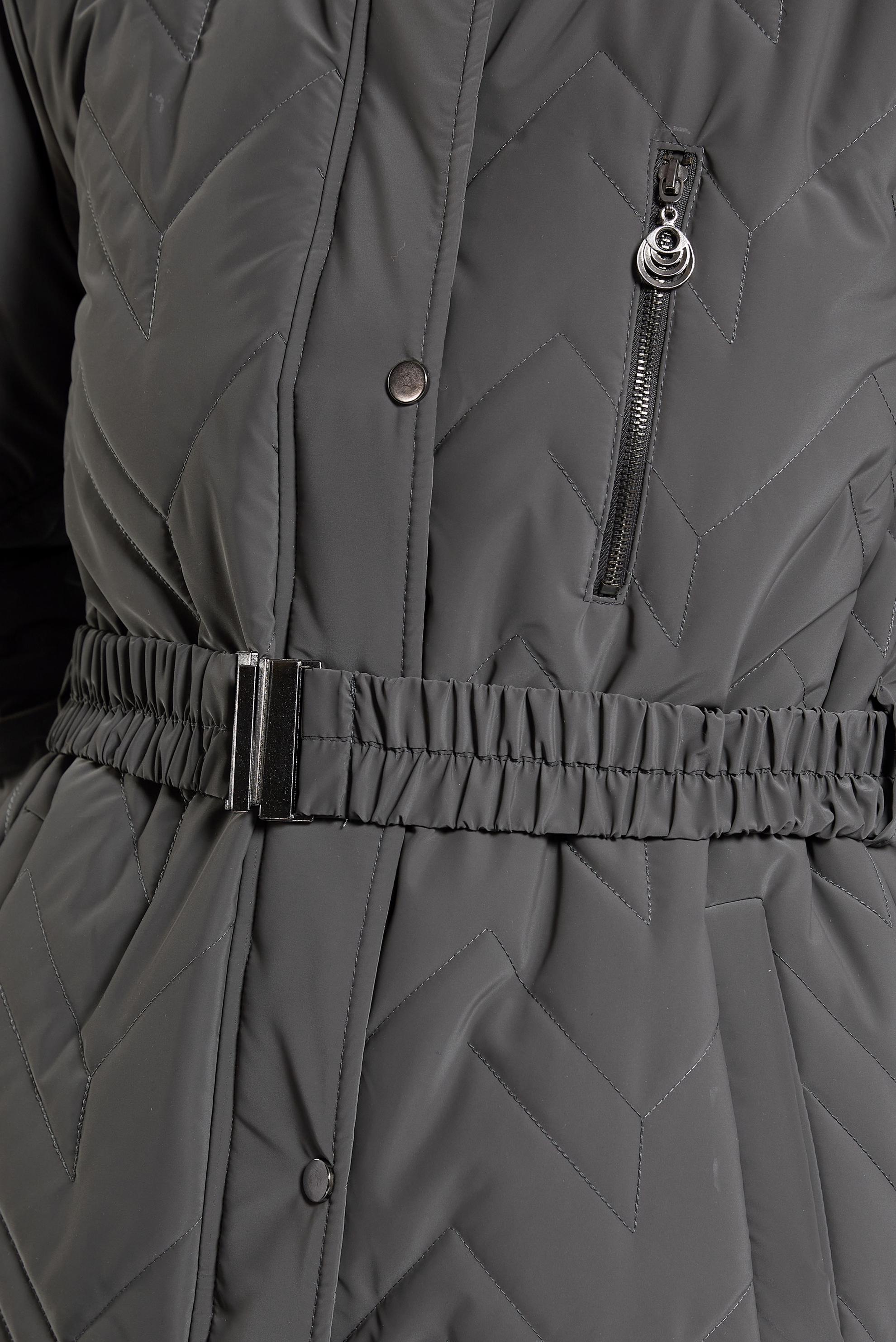 Tesettür giyim GRİ KEMERLİ KABAN 90516