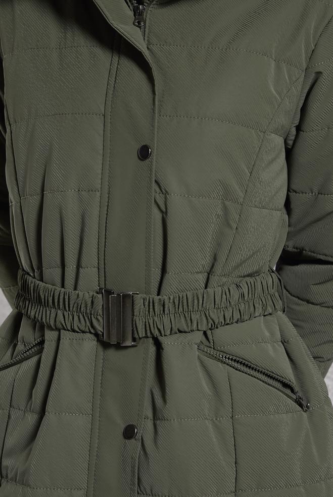 Vêtements hijab KAKI MANTEAU À CAPUCHE 90521 - ALVİNA