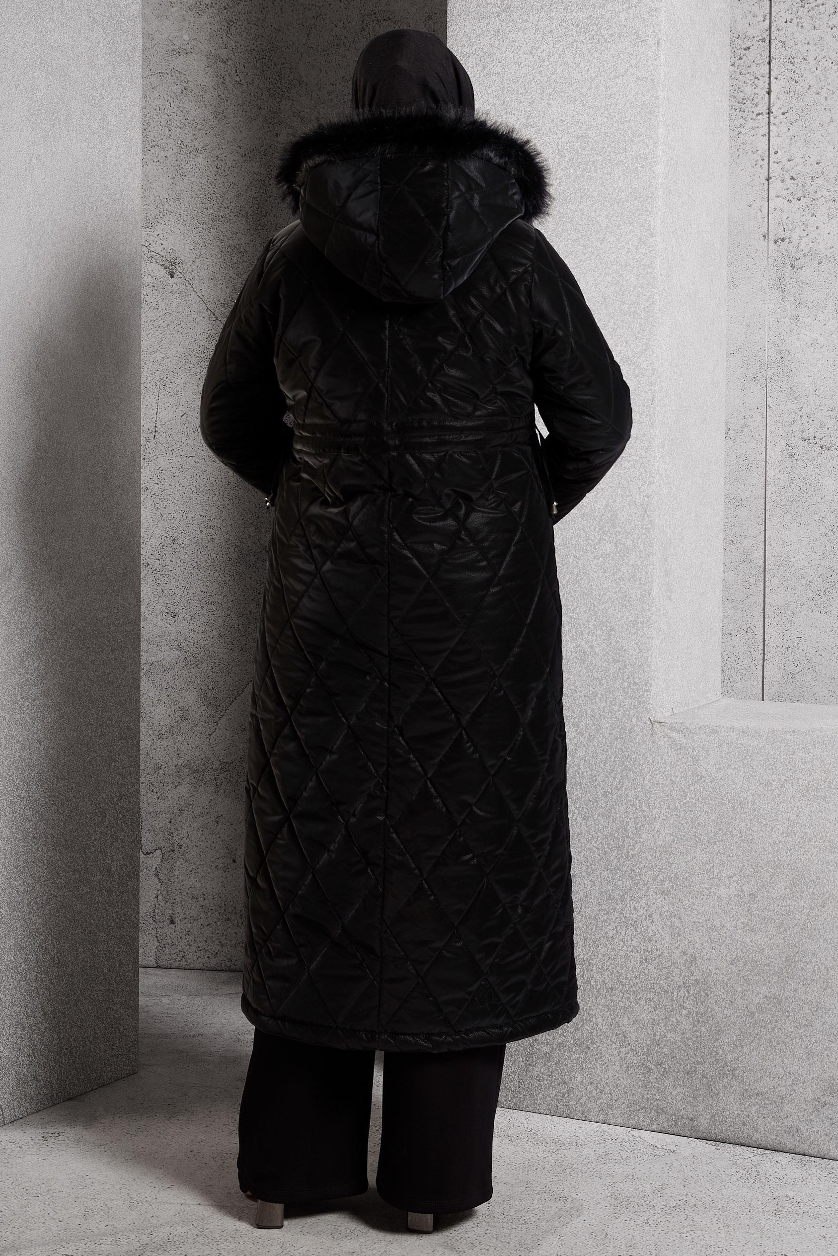 Vêtements hijab NOIR MANTEAU À CAPUCHE 90522