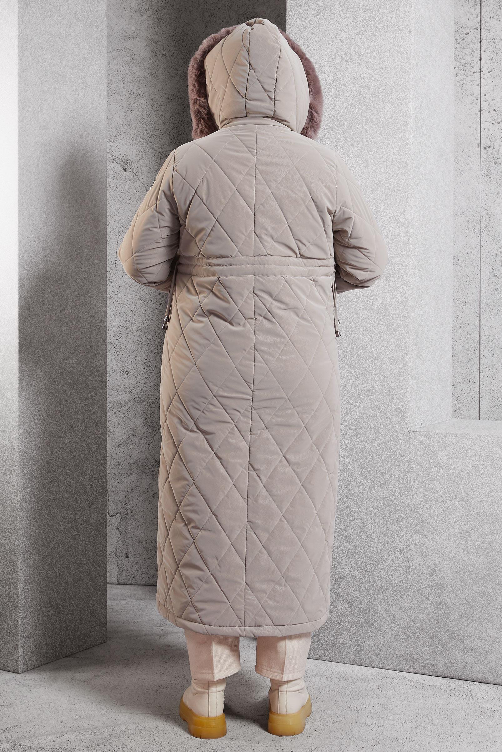 Vêtements hijab BEIGE MANTEAU À CAPUCHE 90522