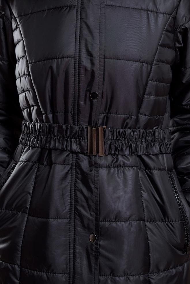 Vêtements hijab NOIR MANTEAU À CAPUCHE 90524 - ALVİNA