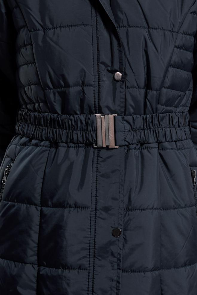 Hijab clothing NAVY BLUE HOODED COAT 90524 - ALVİNA