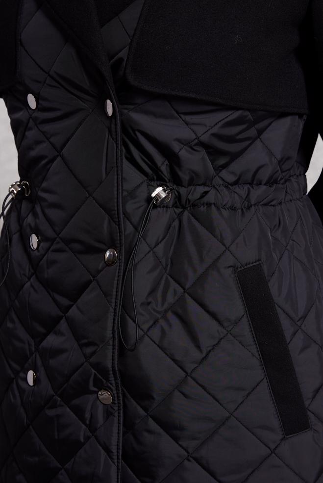 Hijab clothing BLACK QUILTED COAT 90533 - ALVİNA