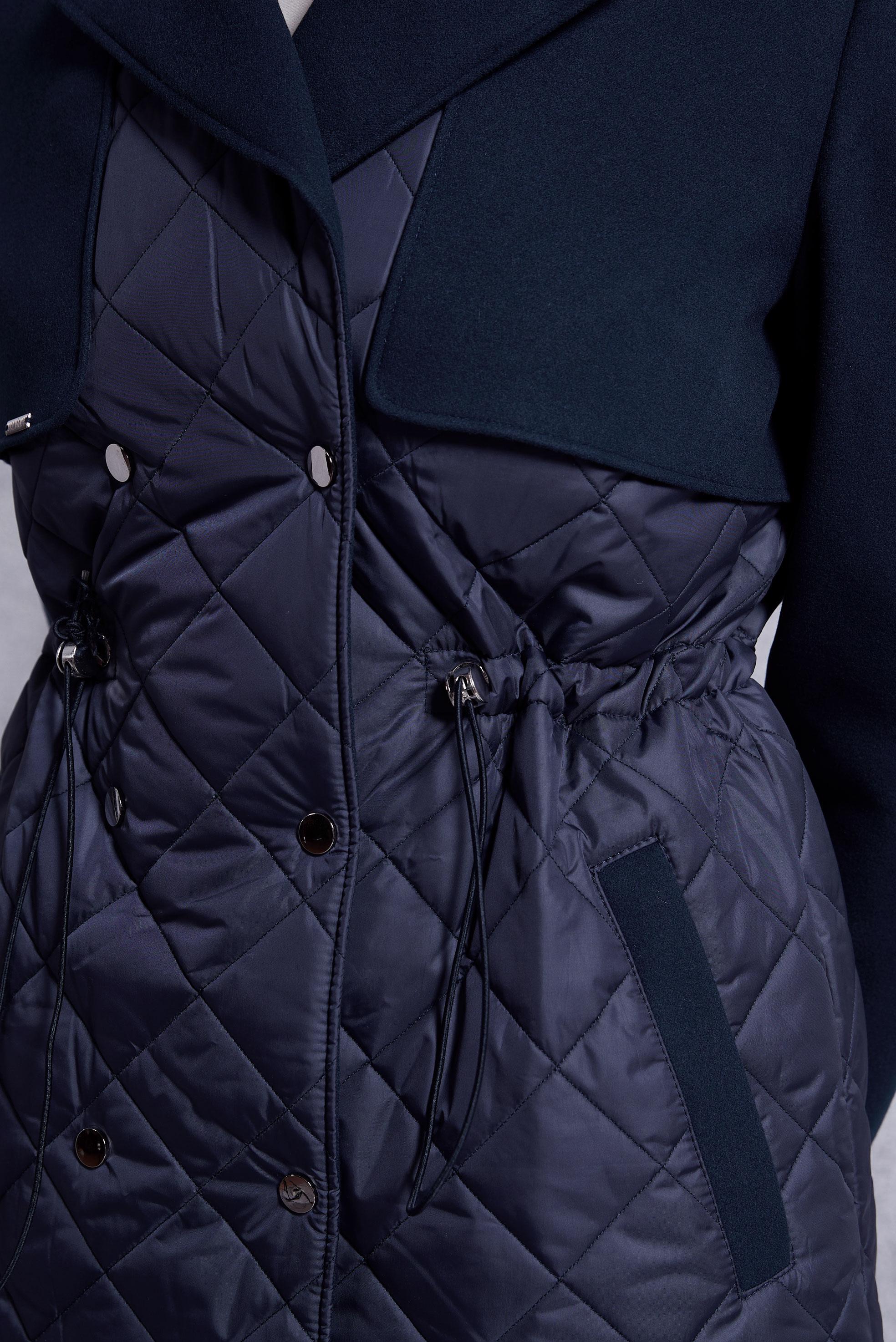 Tesettür giyim LACİVERT KAPİTONE DESENLİ KABAN 90533