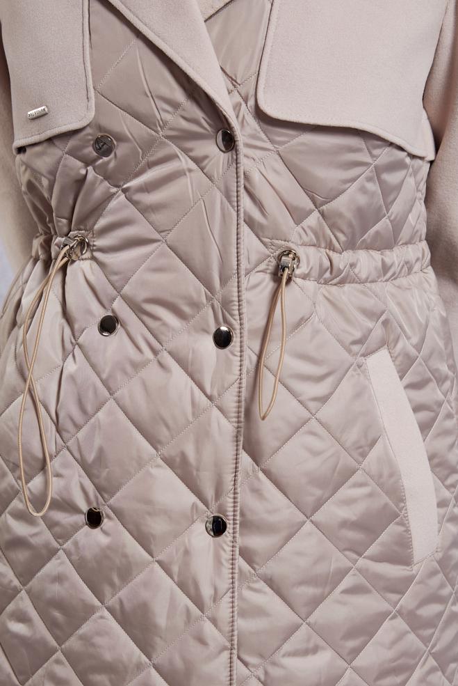 Hijab clothing BEIGE QUILTED COAT 90533 - ALVİNA